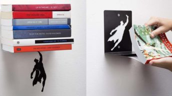 SuperShelf, estante flotante para libros de superheroe