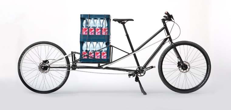 bicicleta eléctrica que puede convertirse en segundos en una bicicleta de carga