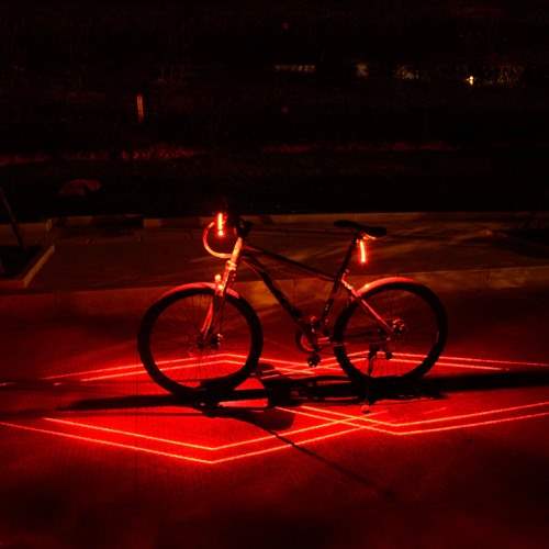 Luz laser para la bicicleta